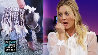James asks Kaley Cuoco about her wedding this summer, which include...