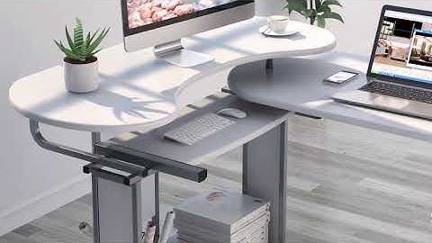 Rotating Corner Computer Desk & Study Workstation