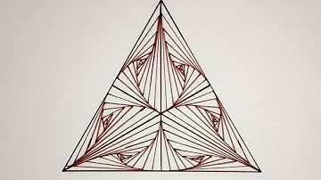 Simple Geometric chart || How To Draw a Simple Triangular Geometric Pattern Using Straight Lines ||