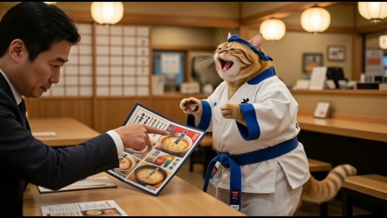 うどん屋バイト！デブ猫の1日に密着！