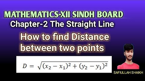 The Straight Line Exercise 2.1 Q:1 (i) Sindh Board Mathematics Class 12