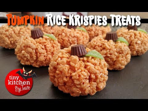 Pumpkin Rice Krispies Treats (feat. Anslee Tatum) // Tiny Kitchen Big Taste