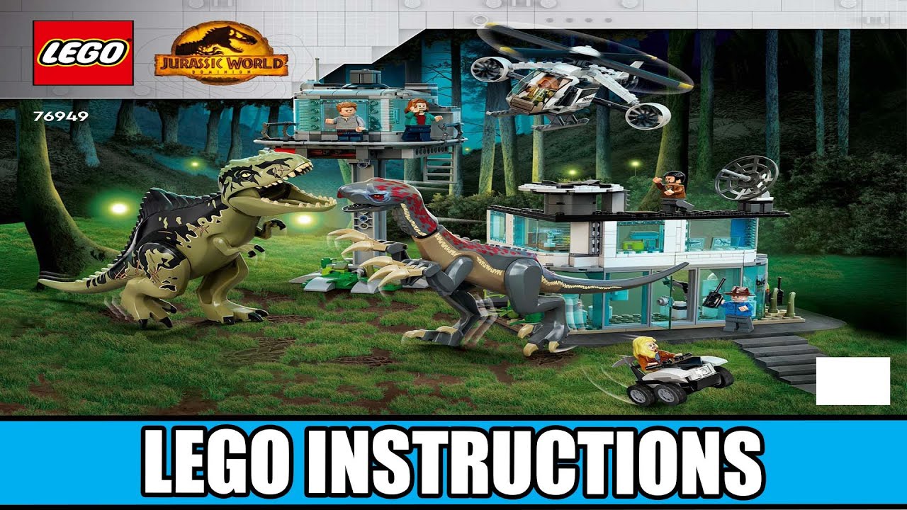 Jurassic World - Giganotosaurus & Therizinosaurus Attack LEGO instructions