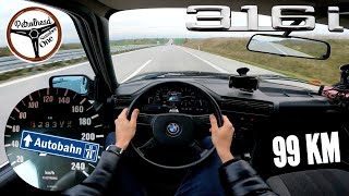 1990 BMW 316i E30 | VMAX. Racebox 0100 km/h. Prezentacja. AUTOBAHN.