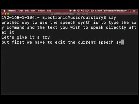 How to use the 'say' command on a single line [Beatboxing in macOS Terminal]