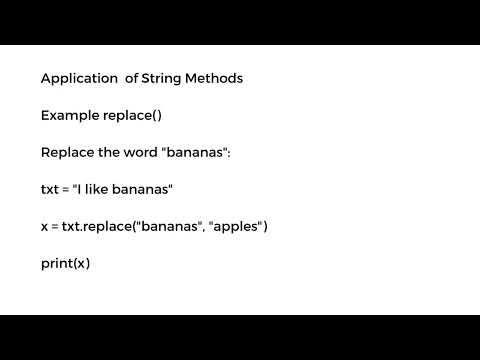 Application of String Methods || partition() , replace() and rfind()