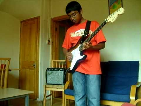 Anirudh Menon on the guitar