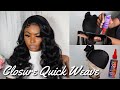 HOW TO MAKE A CLOSURE QUICK WEAVE WIG IN UNDER 30 MINS | ANGIE QUEEN HAIR