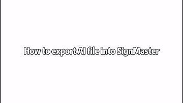 How to import AI file into Signmaster-Toyocut Label Cutter Tutorial