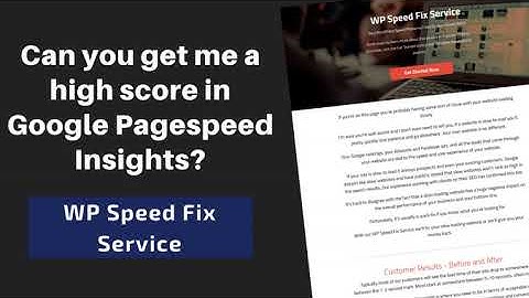 Can you get me a high score in Google Pagespeed Insights?