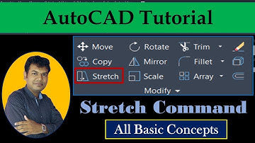 Stretch Command in AutoCAD Bangla Tutorial ǀǀ How to use Stretch Command in AutoCAD ǀǀ tg