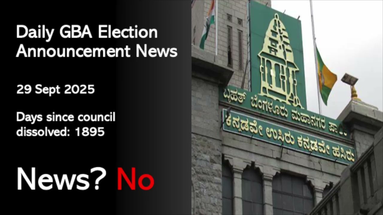 Have GBA / BBMP Elections Been Announced Yet? Day 100