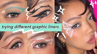 HOW TO: trying graphic eyeliner with different aesthetics
