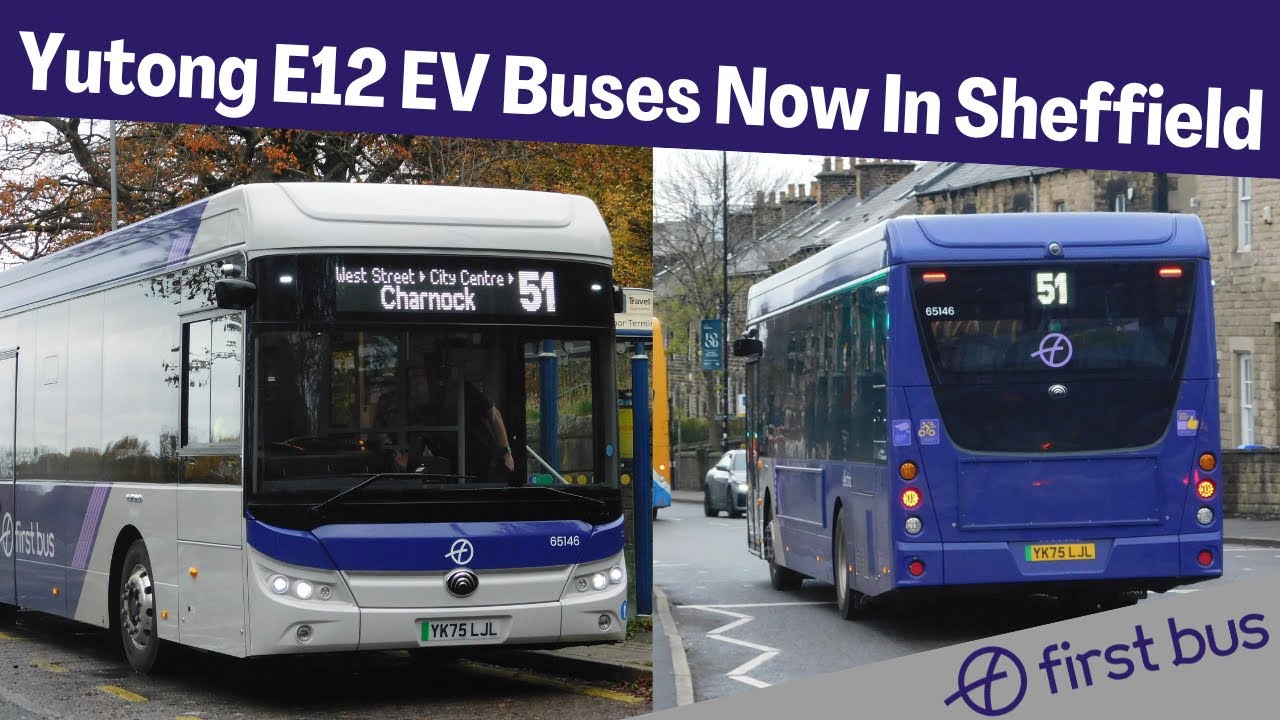 НОВЫЕ электрические автобусы Yutong E12 от FirstBus | First Sheffield