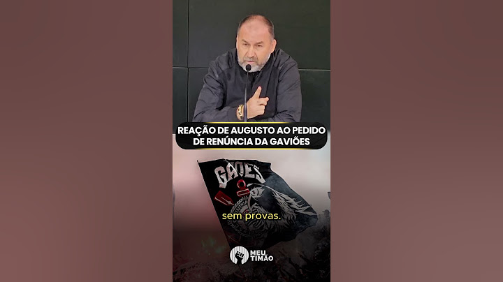 AUGUSTO MELO FALA SOBRE PEDIDO DE AFASTAMENTO POR PARTE DOS GAVIÕES DA FIEL