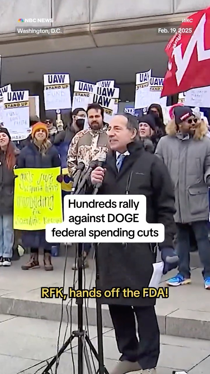 Hundreds rally against DOGE federal spending cuts