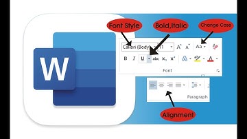 MS Word Formatting (Font Style, Font Size, Bold, Italic, Underline, Alignment)