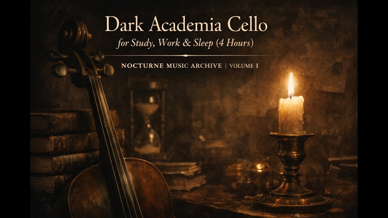 Dark Academia Cello for Study, Work & Sleep (4 Hours) — Nocturne Music Archive | Volume I