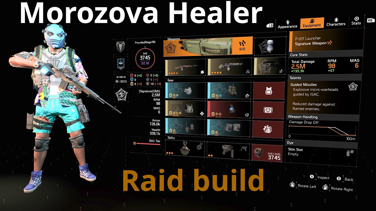 Division 2 - Raid - Iron Horse - Morozova ONLY Healer build EN/CZ