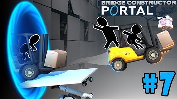 Bridge Constructor Portal - Walkthrough - Part 7 - Thrust (PC HD) [1080p60FPS]