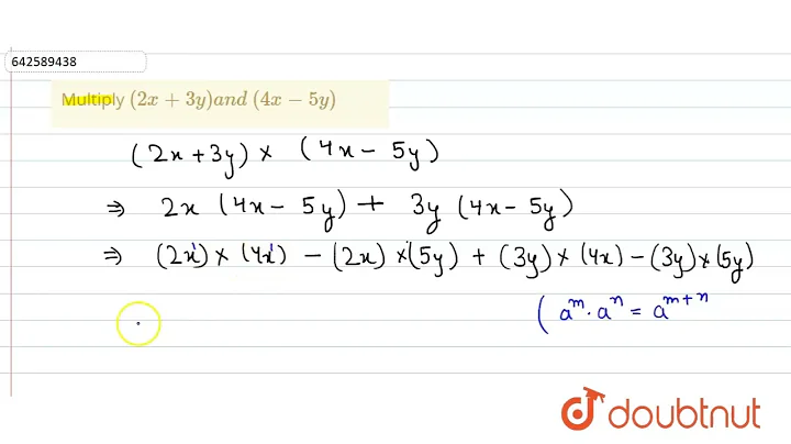Multiply (2x+3y)a n d\\ (4x-5y) | 8 | ALGEBRAIC EXPRESSIONS AND IDENTITIES | MATHS | RD SHARMA E...