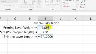 1 pouch weight Calculation of Printing Layer Flexible Packaging