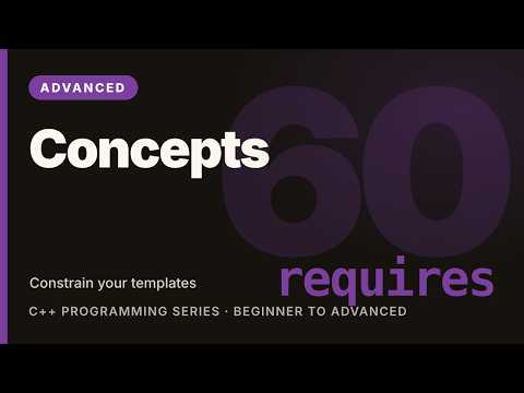 C++ Tutorial #60: C++20 Concepts | Learn C++ (Advanced)