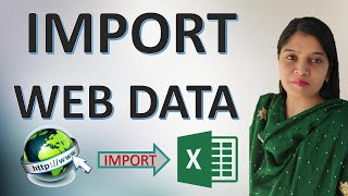 Import Data from the Web to Excel | Power Query | Import Dynamic data | Web to Excel