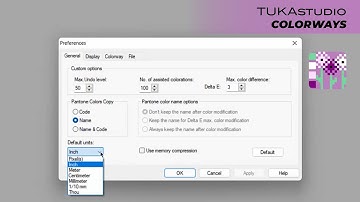 General Preferences  | TUKAstudio Video Help | Fabric Design Software | Colorways Module