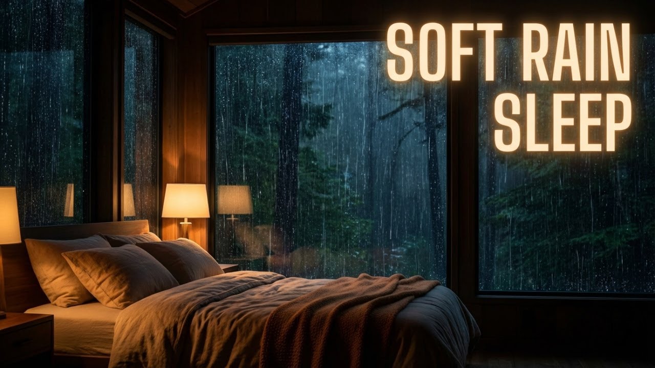 Rain Sounds to Help You Sleep ⚡ Fall Asleep in 3 Minutes with Heavy Rain & Thunder in a Cozy
