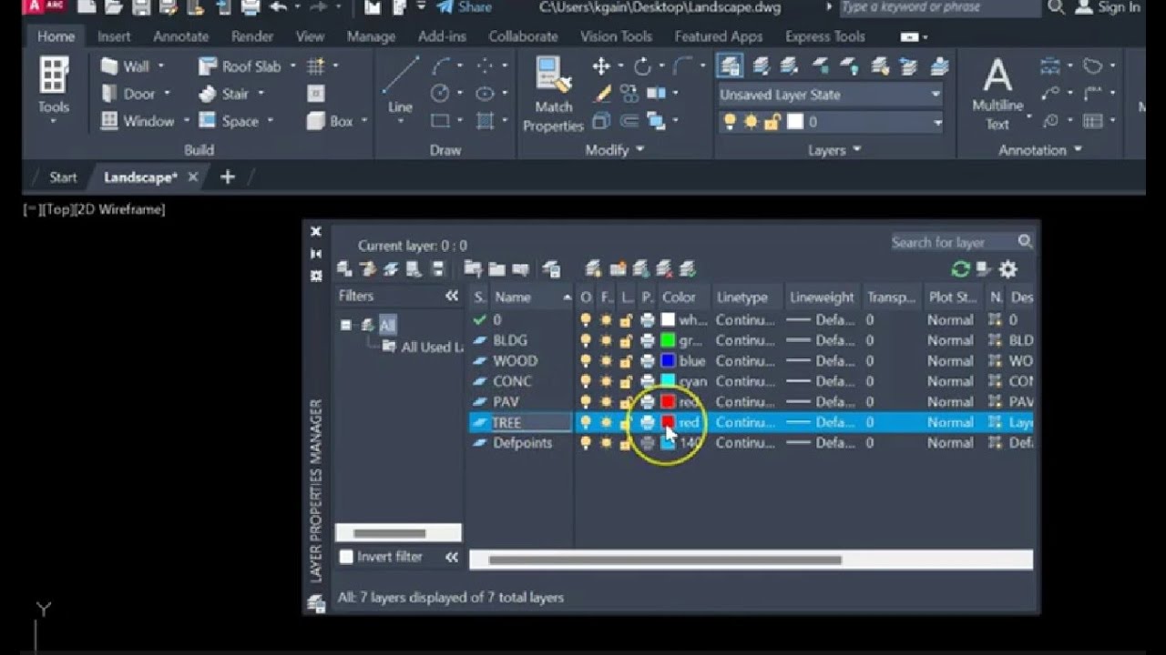 Lesson 02 2D Landscape AutoCAD Architecture