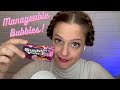 ASMR | 🤗Manageable, Moderate Bubbles (blowing bubble gum and attempting no pops on face) No Talking