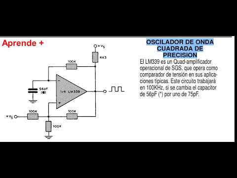 Oscilador de onda cuadrada de precision diagrama electronico