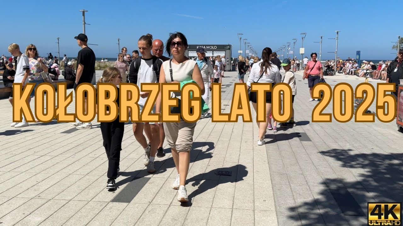 Kołobrzeg Lato 2025 | spacer z kamerą (4K-60fps)