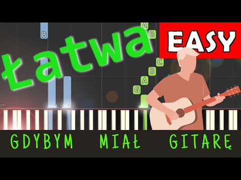 🎹 Gdybym miał gitarę - Piano Tutorial (łatwa wersja) 🎵 NUTY W OPISIE 🎼