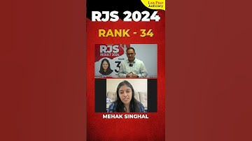 RJS 2024 Interview | Mehak Singhal | Rank 34