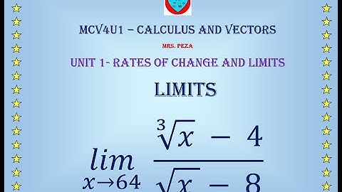 LIMITS: Examples that Involve Radicals