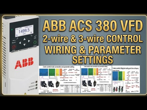 ABB drive ACS 380 parameter setting & 2wire/3wire control wiring ...