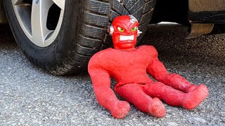 Crushing Crunchy & Soft Things by Car! EXPERIMENT CAR VS STRETCH VAC - MAN (toy)