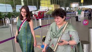 Kajal Aggarwal With Family & Other Celeb's Spotted At Mumbai Airport