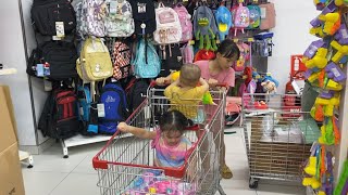 Family fun super market with toys - every day happy