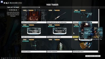 Warframe Void Trader 10/21/2016
