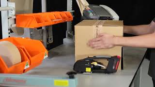 Dispatch Area, with a BP-555 Water Activated Tape Dispenser with Printed WA Tape