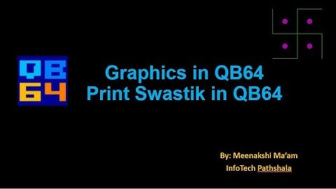 Graphics in QB64, Graphics commands used in QB64, Printing Swastik using Draw, Paint command