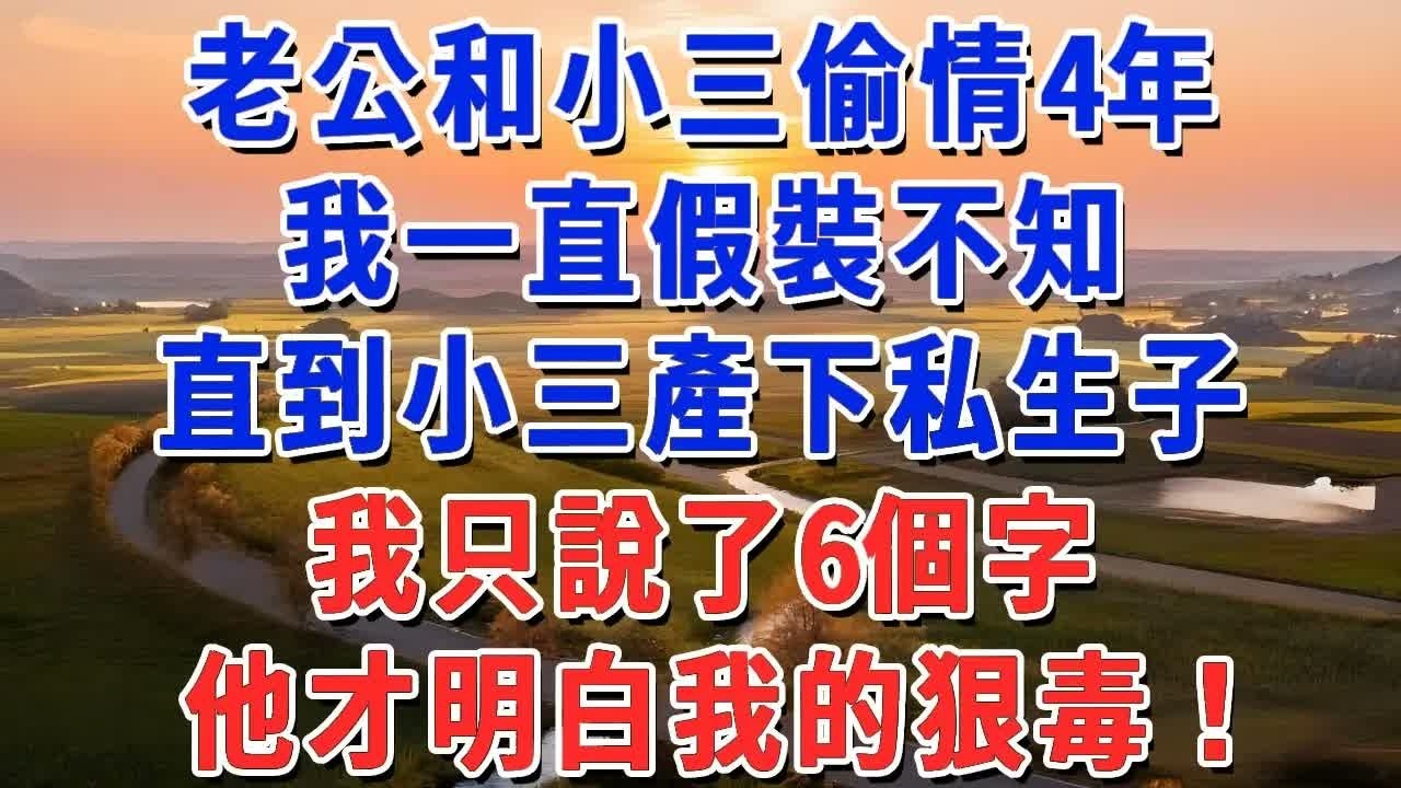 老公和小三偷情4年，我一直假裝不知，直到小三產下私生子，我只說了6個字，他才明白我的狠毒！#妮妮故事會 #情感故事 #老年生活