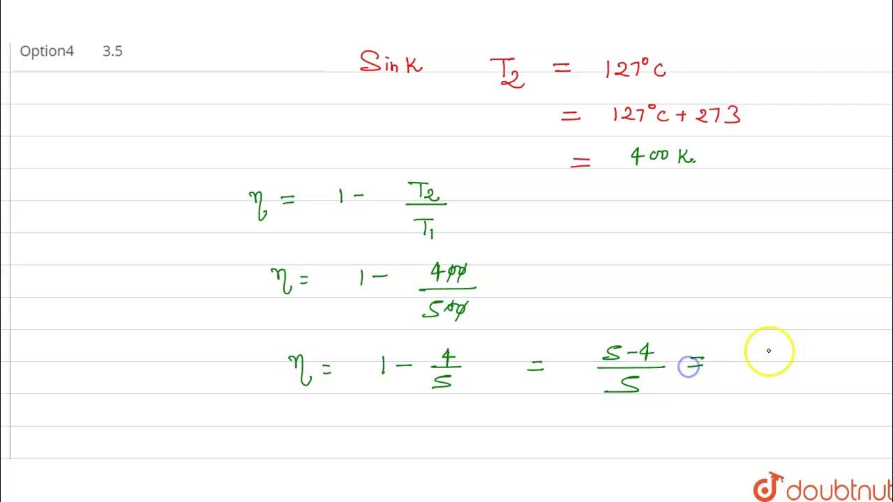 An ideal gas heat engine operates in a carnot cycle between `227^()C