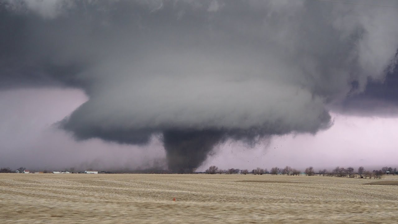 Driving Alongside Massive EF4 Tornado Keota, IA March 31, 2023