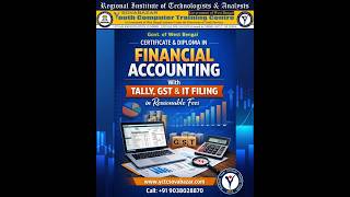 Certificate and Diploma in Financial Accounting with Tally and GST #Youth_computer_training_centre