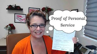 Proof of Personal Service