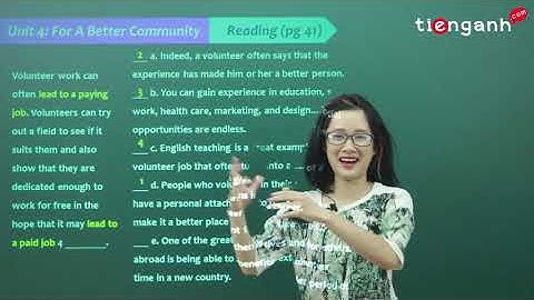 Tiếng anh lớp 10 - Unit 4: For a better community - Reading